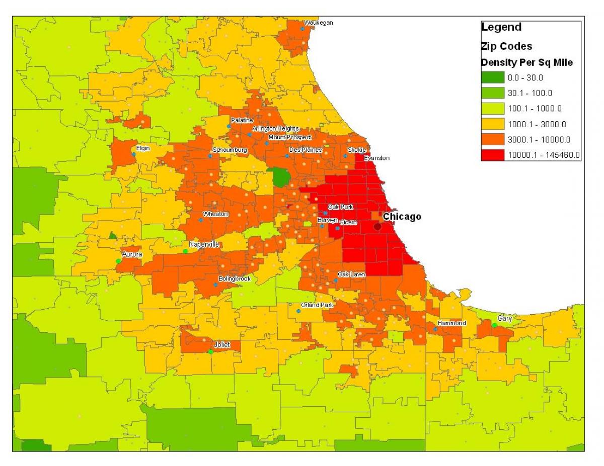 जनसांख्यिकीय के नक्शे शिकागो