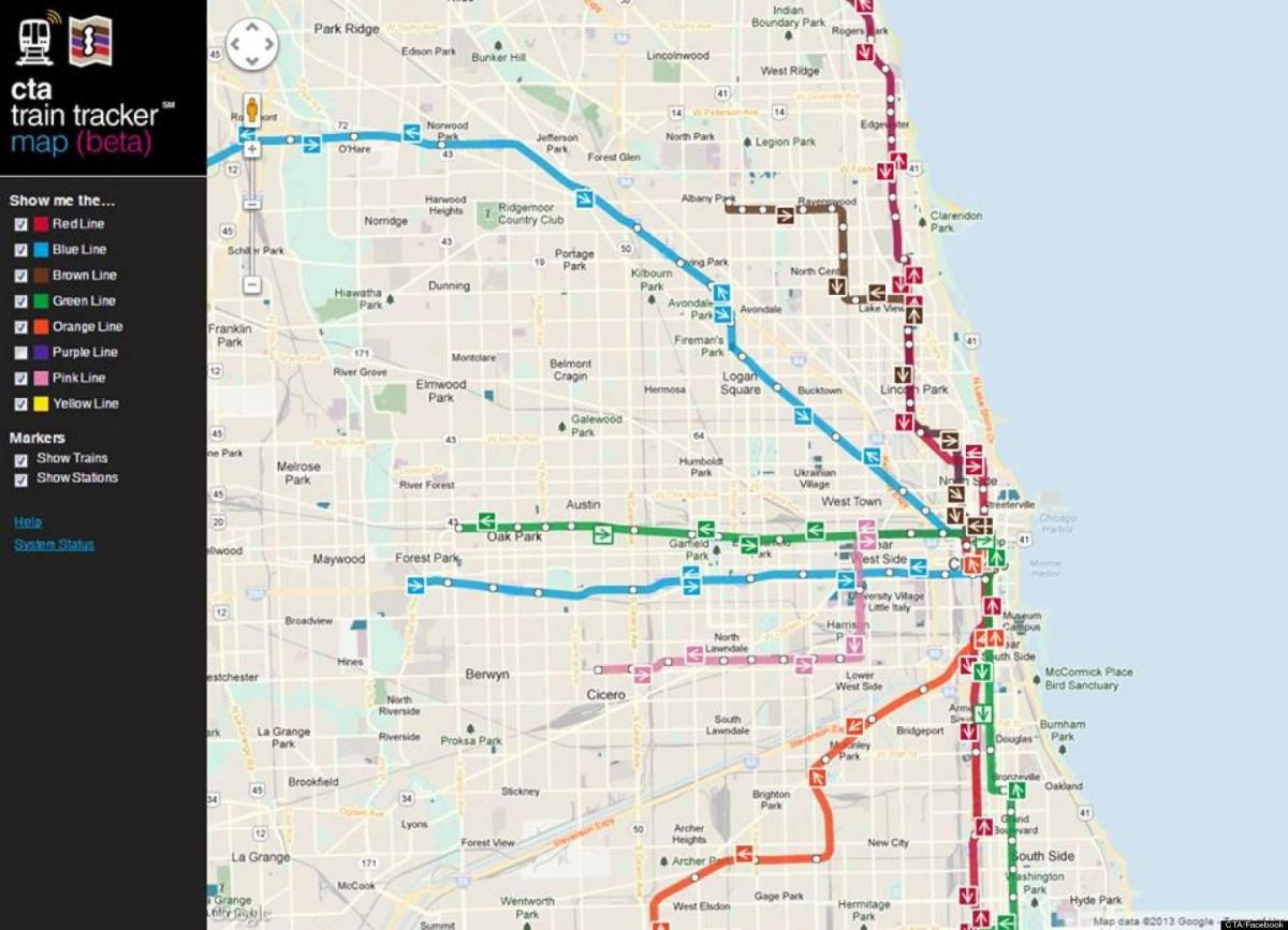 शिकागो सार्वजनिक परिवहन के नक्शे