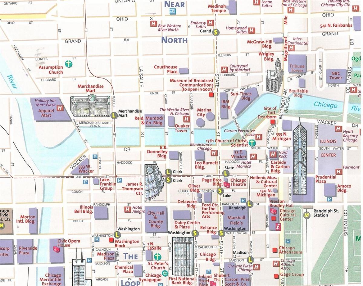 पर्यटन के नक्शे शिकागो