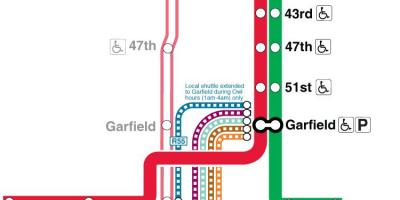 शिकागो मेट्रो का नक्शा लाल रेखा