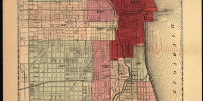 के नक्शे ग्रेट शिकागो आग