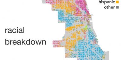 नक्शा शिकागो की जातीयता