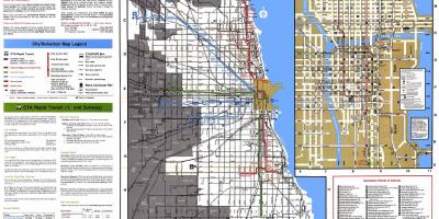 बस मार्गों शिकागो के नक्शे