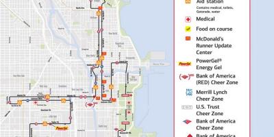 शिकागो मैराथन दौड़ का नक्शा