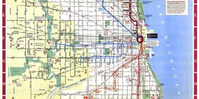 नक्शे के शिकागो शहर की सीमा