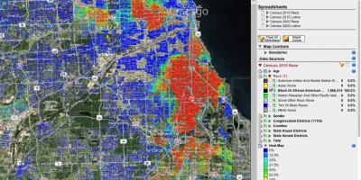 शिकागो की शूटिंग के आकर्षण के केंद्र के नक्शे
