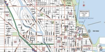 सड़क के नक्शे के शिकागो