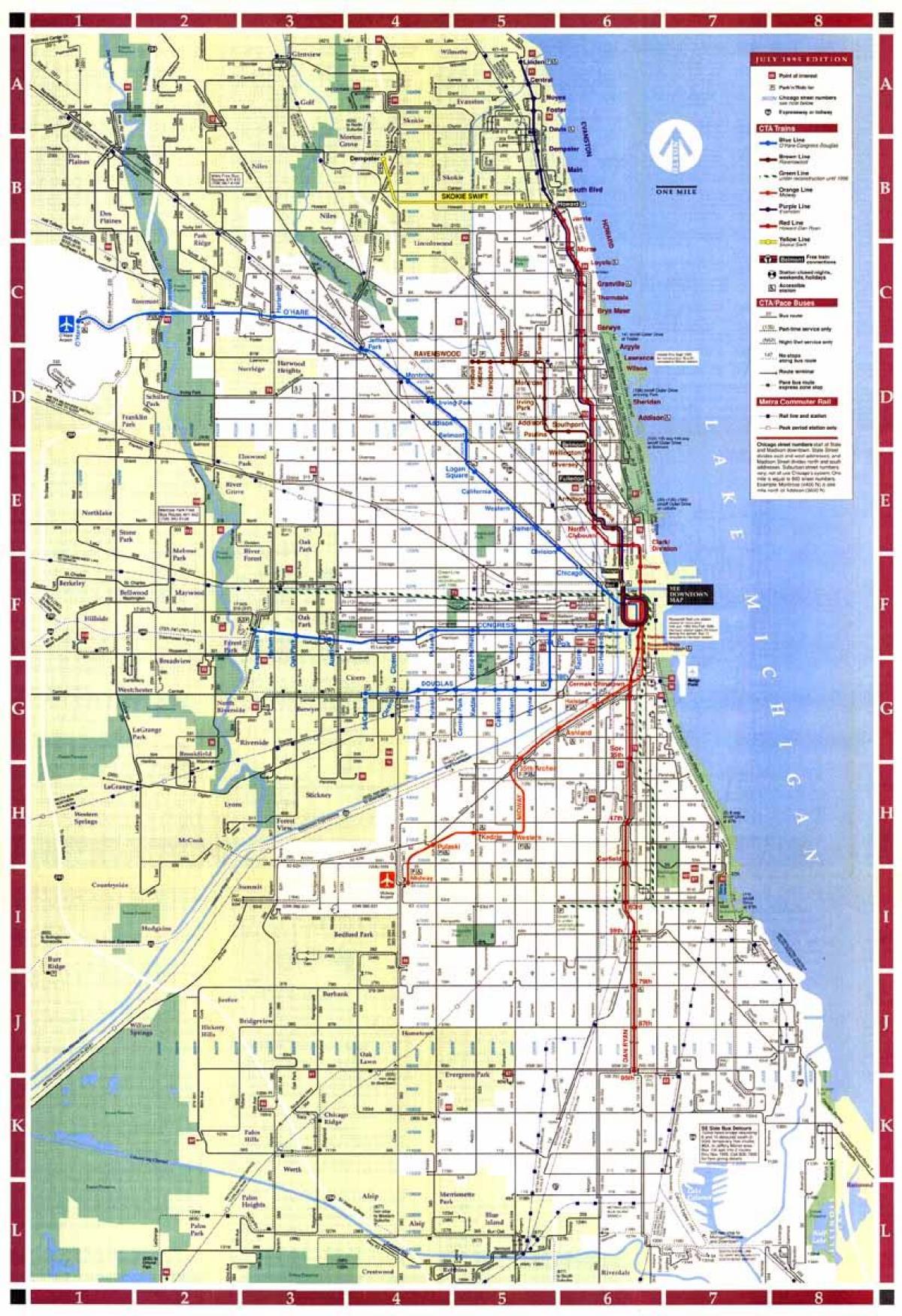 शहर शिकागो के नक्शे