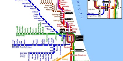 मेट्रो शिकागो के नक्शे