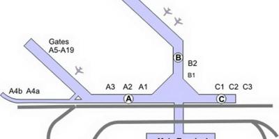 नक्शे के शिकागो मिडवे हवाई अड्डे